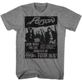 Poison - Look What Tour - Short Sleeve - Heather - Adult - T-Shirt