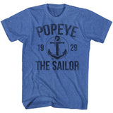 Popeye - Anchor - Short Sleeve - Heather - Adult - T-Shirt