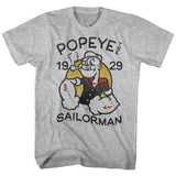 Popeye - Old Tat - Short Sleeve - Heather - Adult - T-Shirt