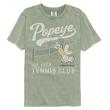 Popeye - Tennis Club Est 1929 - American Classics - Solid Green Adult Short Sleeve Comfort Color T-Shirt
