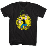 Popeye - Spinach Circle - Short Sleeve - Adult - T-Shirt