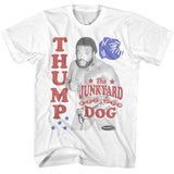 Powertown - Junkyard Dog Thump - White Front Print Short Sleeve Adult T-Shirt