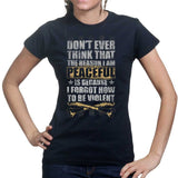 Ladies Peaceful and Violent T-shirt Style001