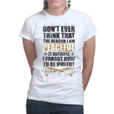 Ladies Peaceful and Violent T-shirt Style001