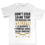 Men's Peaceful and Violent T-shirt Style001