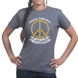Peace Through Firepower Ladies T-shirt Style001