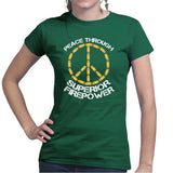 Peace Through Firepower Ladies T-shirt Style001