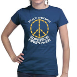 Peace Through Firepower Ladies T-shirt