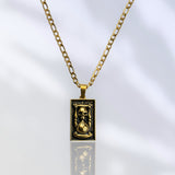 Memento Mori Hourglass Pendant & Chain