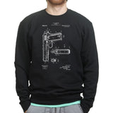 Unisex 1911 Pistol Blue Print Sweatshirt