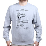 Unisex 1911 Pistol Blue Print Sweatshirt Style001