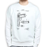 Unisex 1911 Pistol Blue Print Sweatshirt Style001