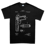 Men's 1911 Pistol Blue Print T-shirt