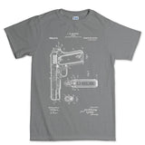Men's 1911 Pistol Blue Print T-shirt Style001