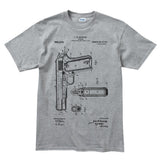 Men's 1911 Pistol Blue Print T-shirt