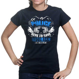 Ladies Police Saves Asses T-shirt Style001
