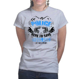 Ladies Police Saves Asses T-shirt Style001