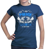 Ladies Police Saves Asses T-shirt