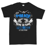 Men's Police Saves Asses T-shirt Style001
