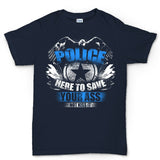 Men's Police Saves Asses T-shirt Style001
