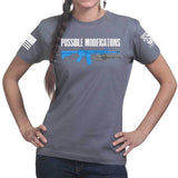Possible Modifications Gatling Gun Ladies T-shirt