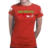 AR-15 Possible Modifications - Santa Ladies T-shirt Style001