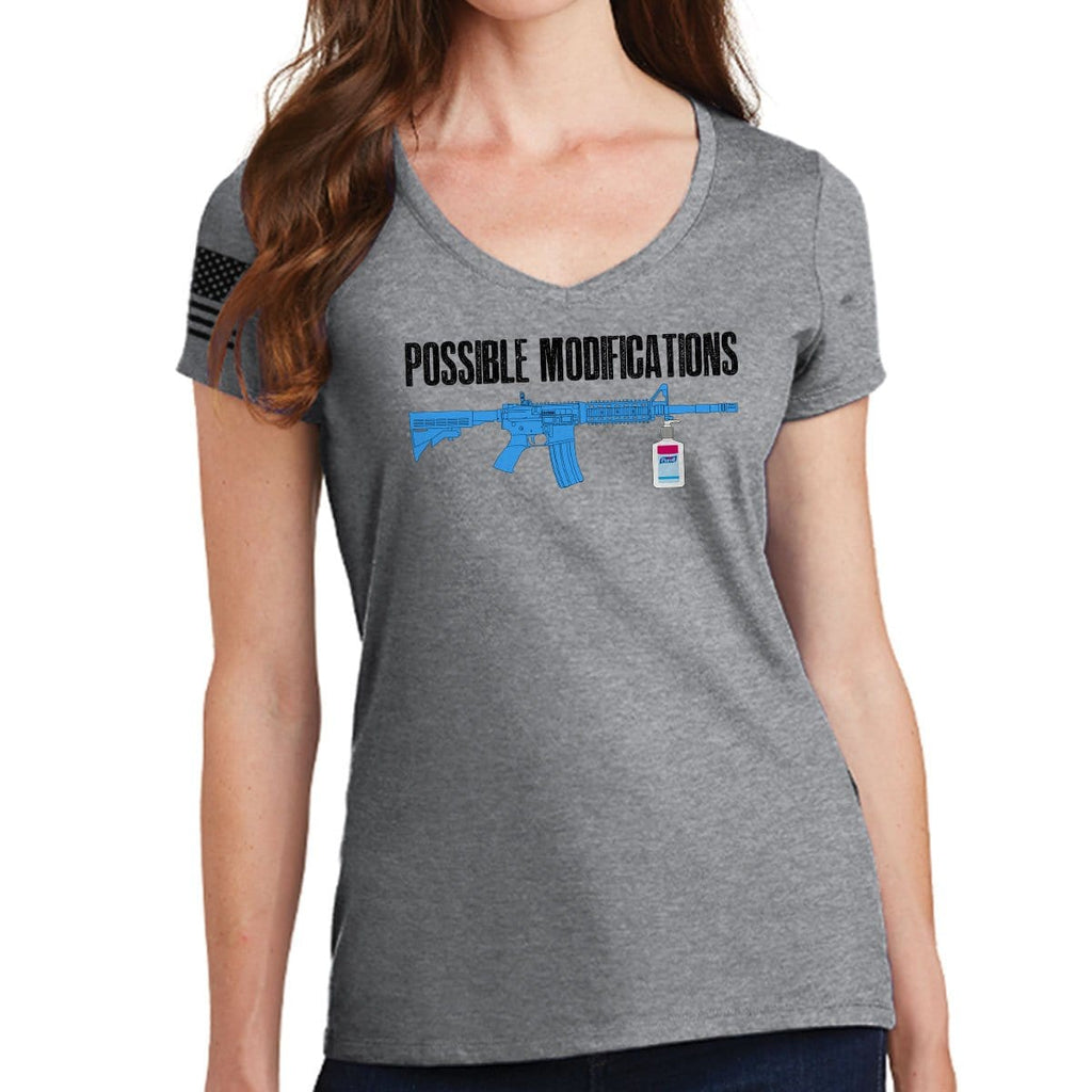 Possible Modifications Sanitizer Ladies V-Neck T-shirt