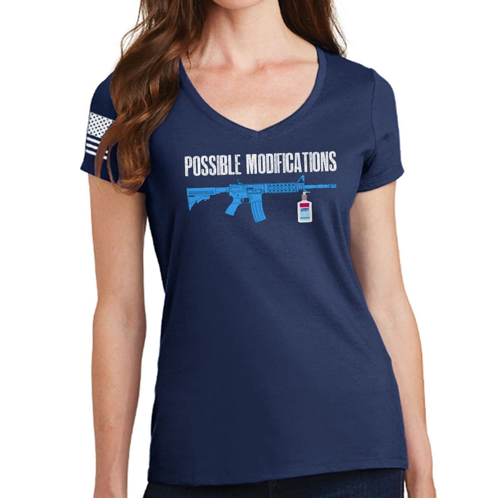 Possible Modifications Sanitizer Ladies V-Neck T-shirt