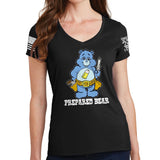 Ladies Prepared Bear V-Neck T-shirt Style001