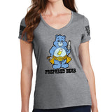 Ladies Prepared Bear V-Neck T-shirt Style001