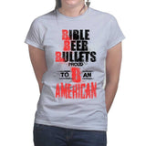 Ladies Bible, Beer & Bullets T-shirt Style001