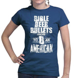 Ladies Bible, Beer & Bullets T-shirt Style001