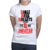 Ladies Bible, Beer & Bullets T-shirt Style001