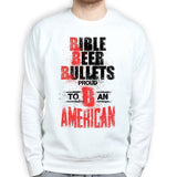 Unisex Bible, Beer & Bullets Sweatshirt Style001