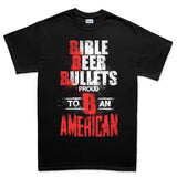 Men's Bible, Beer & Bullets T-shirt Style001