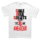 Men's Bible, Beer & Bullets T-shirt Style001