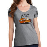 Ladies Pumpkin Cake V-Neck T-shirt