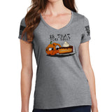 Ladies Pumpkin Cake V-Neck T-shirt Style001