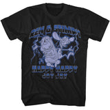 Ren And Stimpy - Lightning - American Classics - Solid Black Adult Short Sleeve T-Shirt
