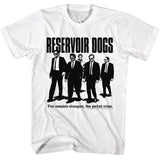 Reservoir Dogs - One Perfect Crime - American Classics - Solid White Adult Short Sleeve T-Shirt