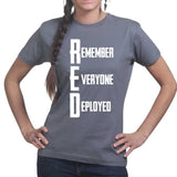 RED Remember Everyone Deployed Ladies T-shirt