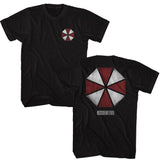 Resident Evil - Umbrella - American Classics - Solid Black Adult Short Sleeve T-Shirt