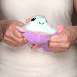TeeTurtle Reversible Axolotl Plushie (Purple + Tie-Dye)
