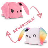 TeeTurtle Reversible Bunny Plushie (Rainbow Ears)