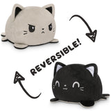 TeeTurtle Reversible Cat Plushie (Gray + Black)
