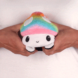 TeeTurtle Reversible Mushroom Plushie (Gray + Rainbow)