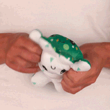 TeeTurtle Reversible Octopus Plushie (Snowy Trees + Christmas Ornaments)