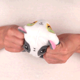 TeeTurtle Reversible Panda Plushie (Gray + Rainbow)