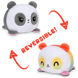 TeeTurtle Reversible Panda Plushie (Gray + Rainbow)