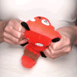 TeeTurtle Reversible Red Panda Plushie (Red + Light Red)